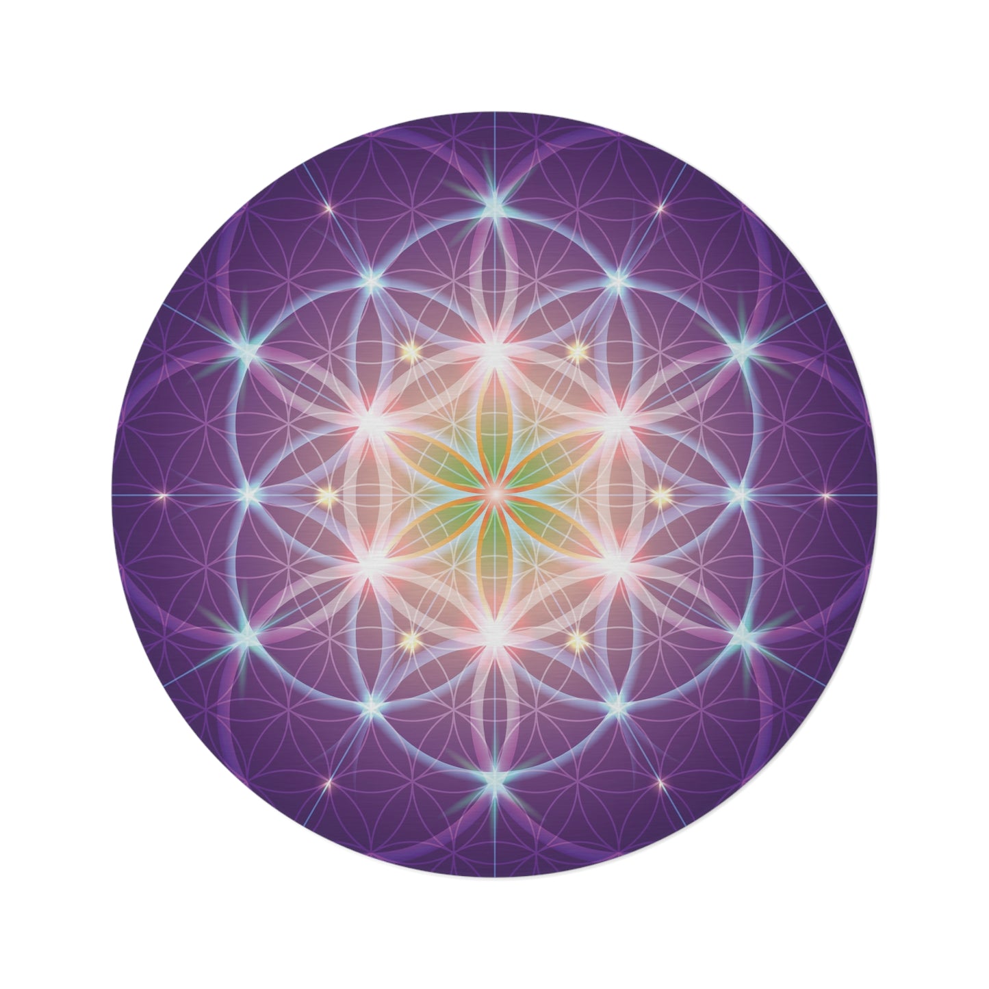 Purple Sacred Geometry Rug crystal grid spiritual Rug flower of life Floor Rug Mat 3x5 4x6 8x10 Large rugs (Copy)