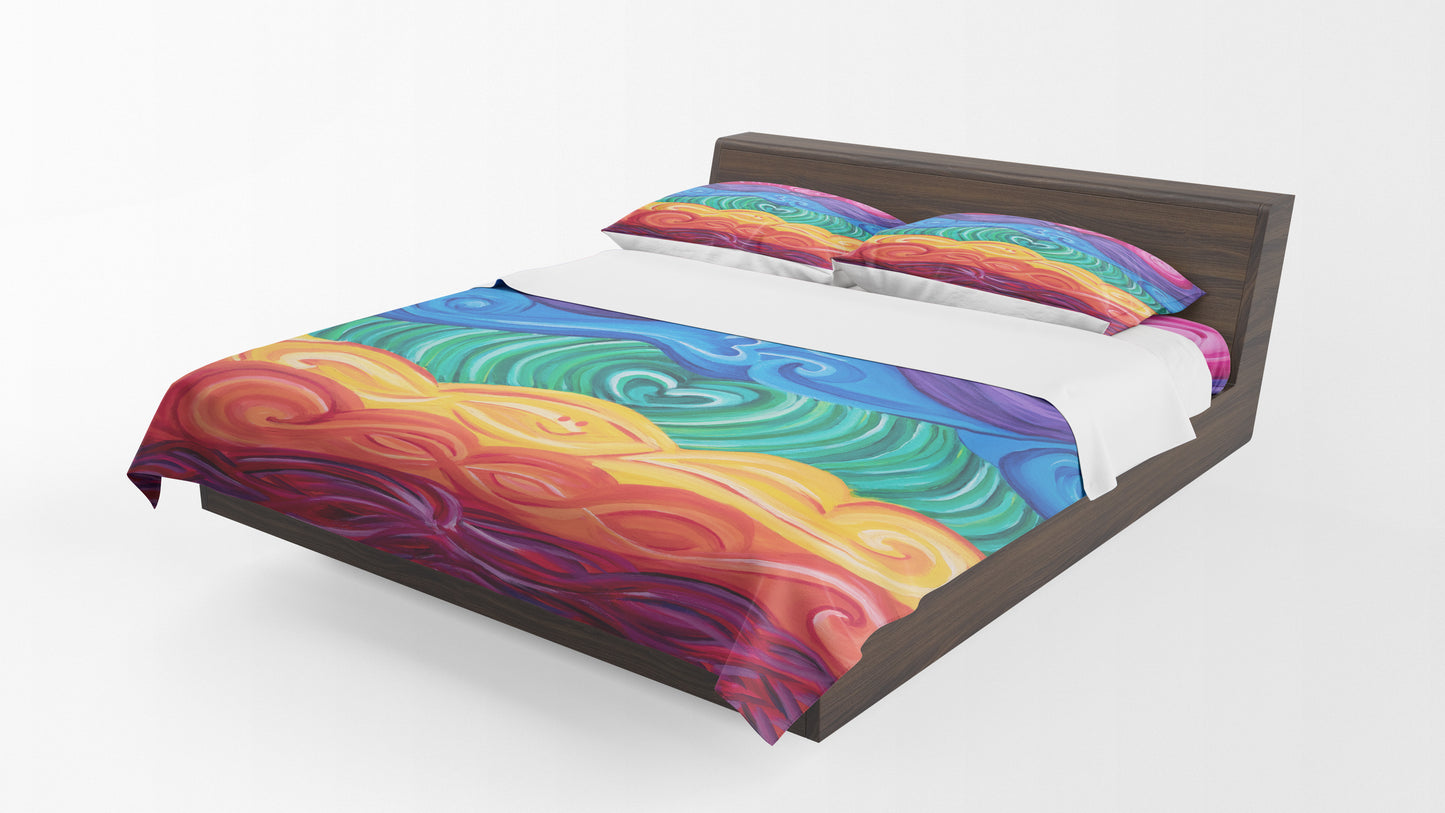 Chakra Art Rainbow Bed Sheets