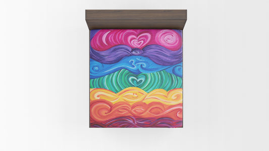 Chakra Art Rainbow Bed Sheets