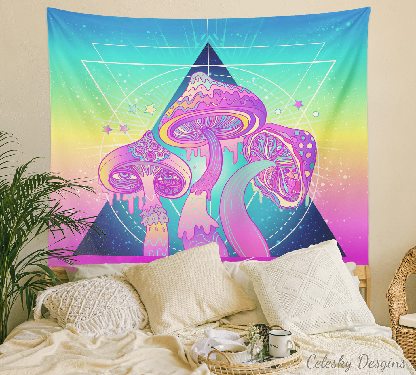 Shrooms Tapestry magic mushrooms psychadelic tapestries