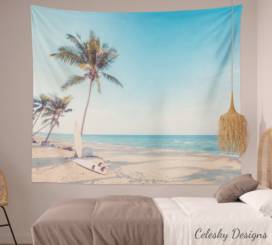 Surf Boards On The Beach Tapestry Beach Tapestry Surfer Tapestries Beachy Tapestries Beach Bum Tapestries Surfer Tapestries Surfer Art
