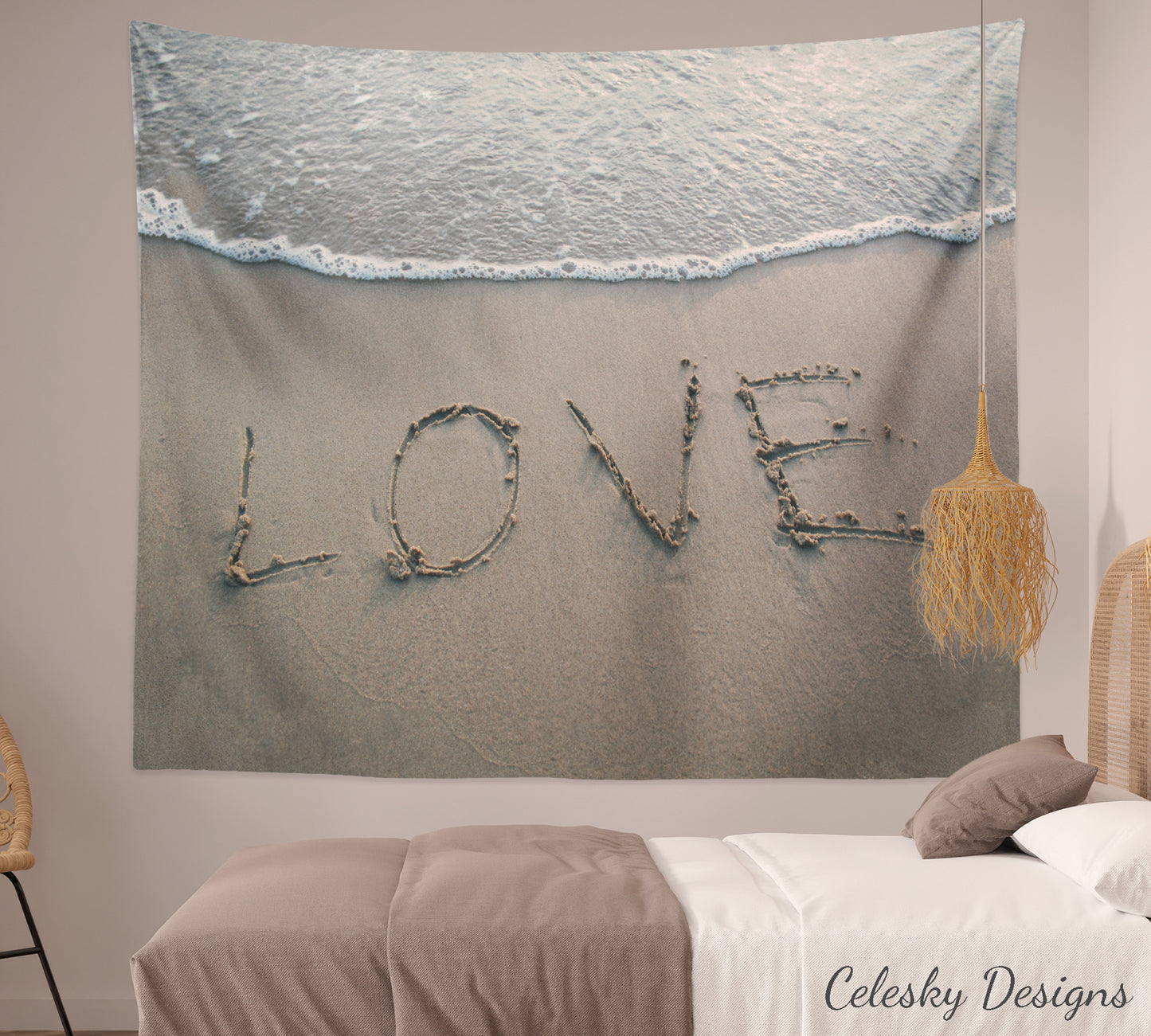 Love Beach Tapestry Ocean Tapestry Beach Tapestries Beachy Tapestries Ocean Tapestries Beachy Wall Art Love Tapestries Love Art Sand Art