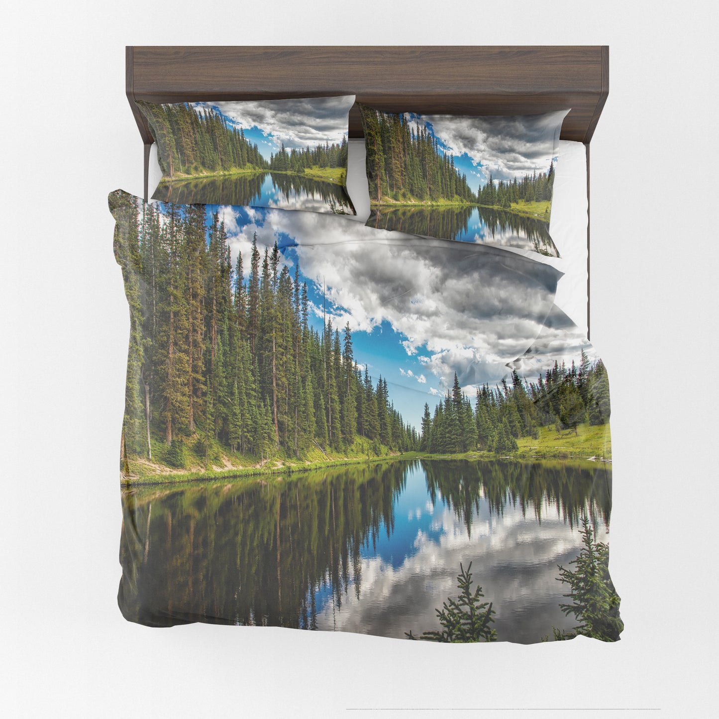 Lake in Mountains comforter or duvet cover Twin Queen King