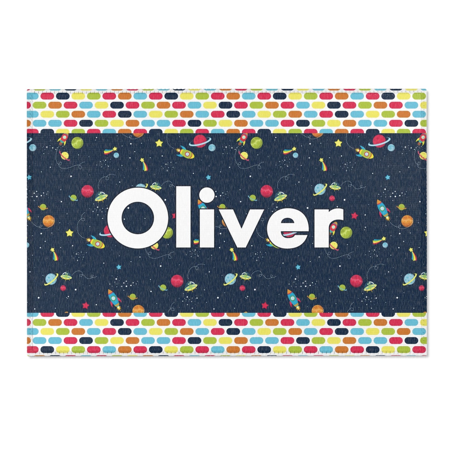 Custom Space Rug personalised rug colorful planets girls boys kids name personalized floor matt customized rugs nursery rug
