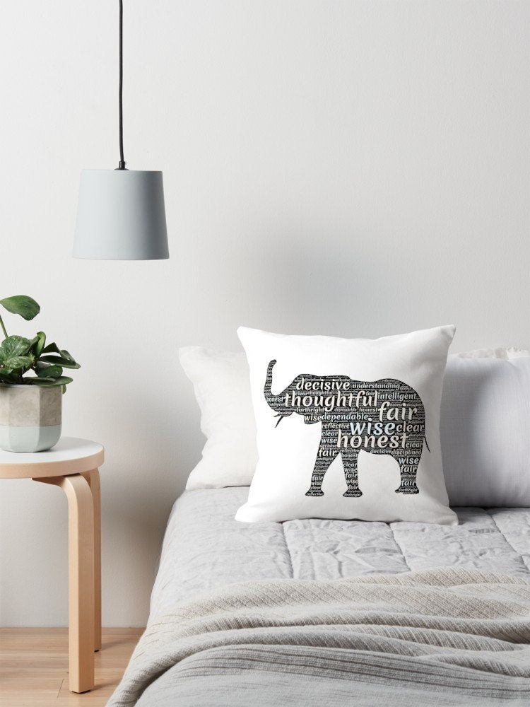 Elephant pillow elefant pillows elephant lovers gift cheap gift elefant gift elephant lover elephant pillows for couch elephants