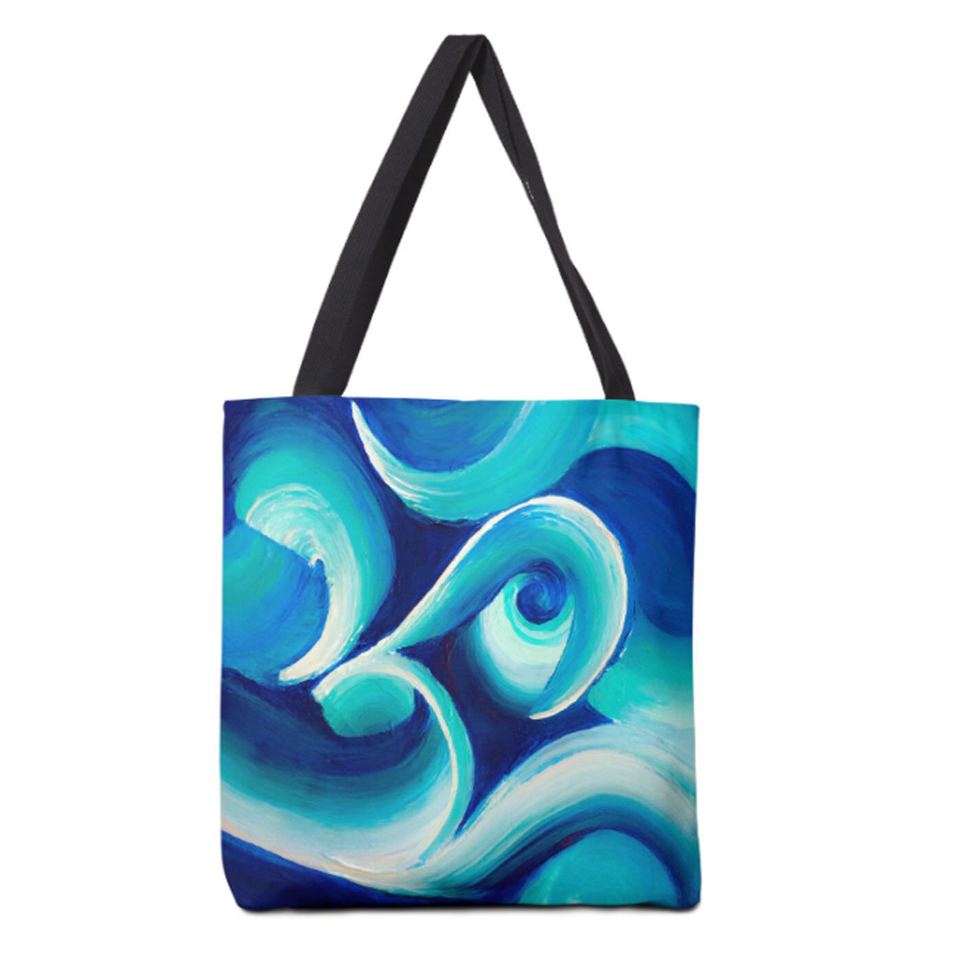 OM Tote Bag blue Totes Spiritual Gift Blue sac Aqua tote Artsy Gift yoga gift Meditation psychadelic hippy bag large yoga totes cheap gift
