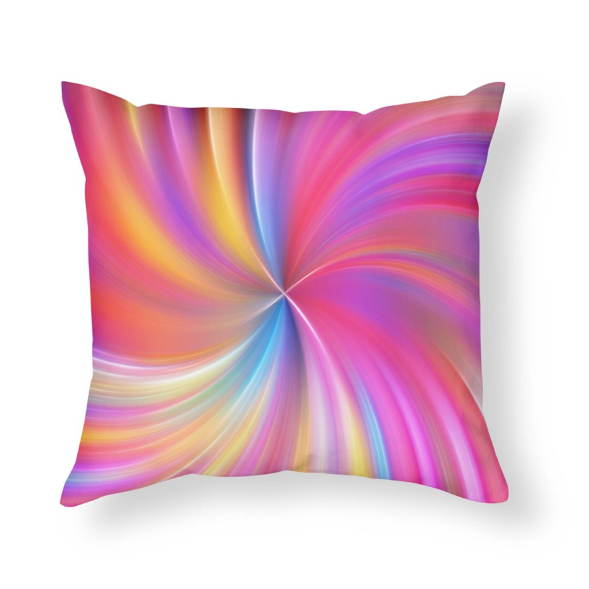 Colorful Swirl Pillow - Psychedelic Home Decor