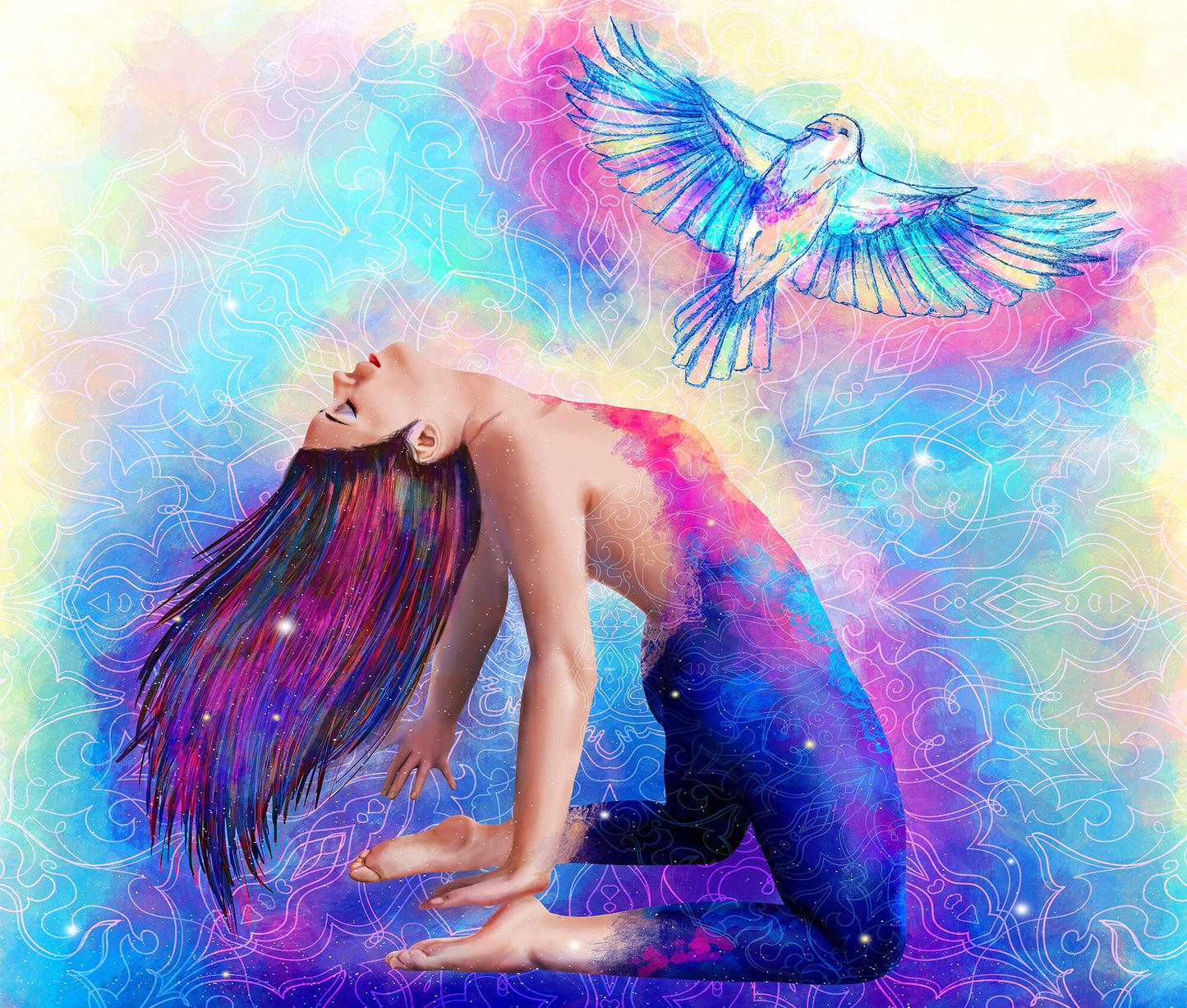 Free Spirit Tapestry yoga wall art spiritual tapestry bird tapestries hippy tapestry cheap tapestry rainbow tapestry wild and free art