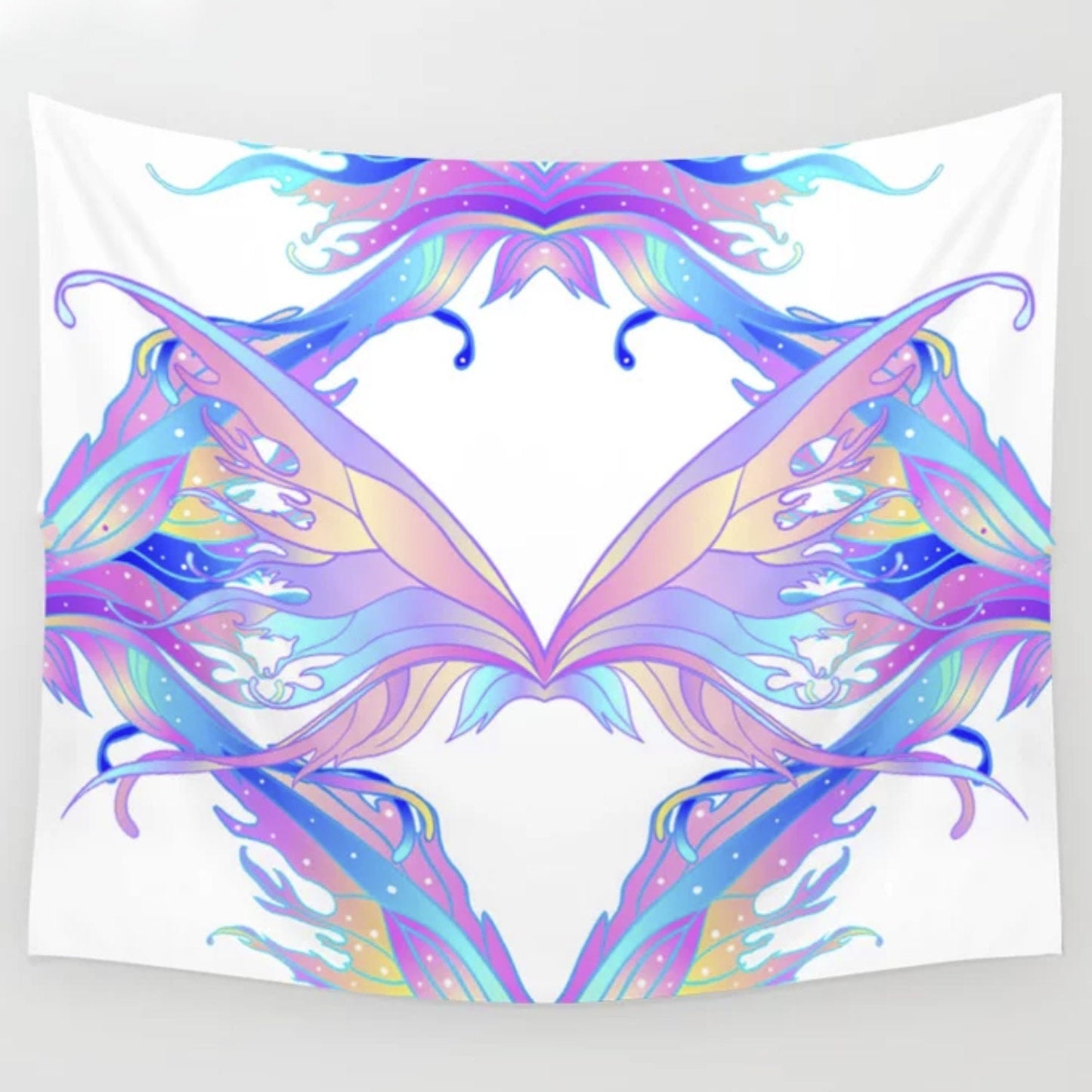 Fairy Wings Pink Purple Tapestry fairy tapestry wings tapestries girly tapestries girls tapestries fairy art fairy decor butterfly