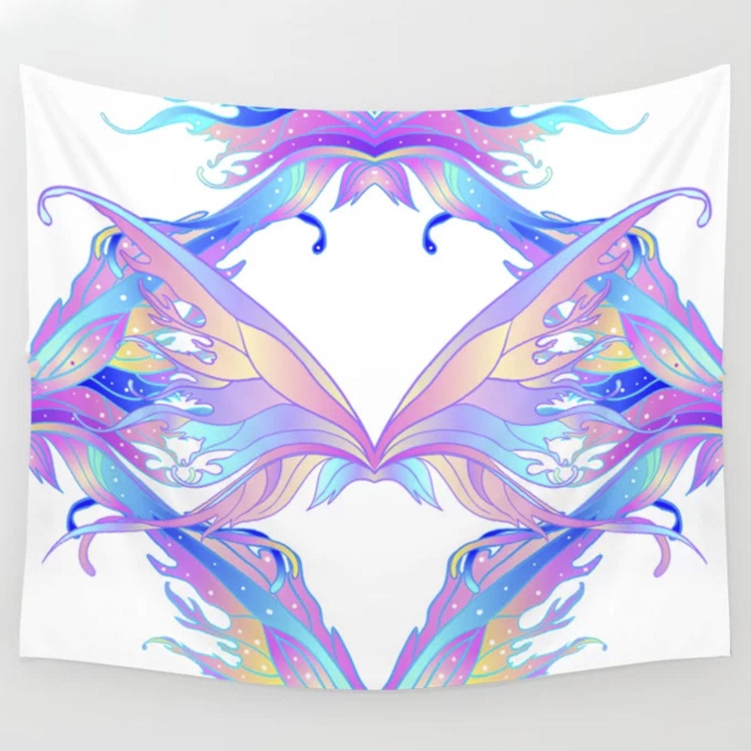 Fairy Wings Pink Purple Tapestry fairy tapestry wings tapestries girly tapestries girls tapestries fairy art fairy decor butterfly