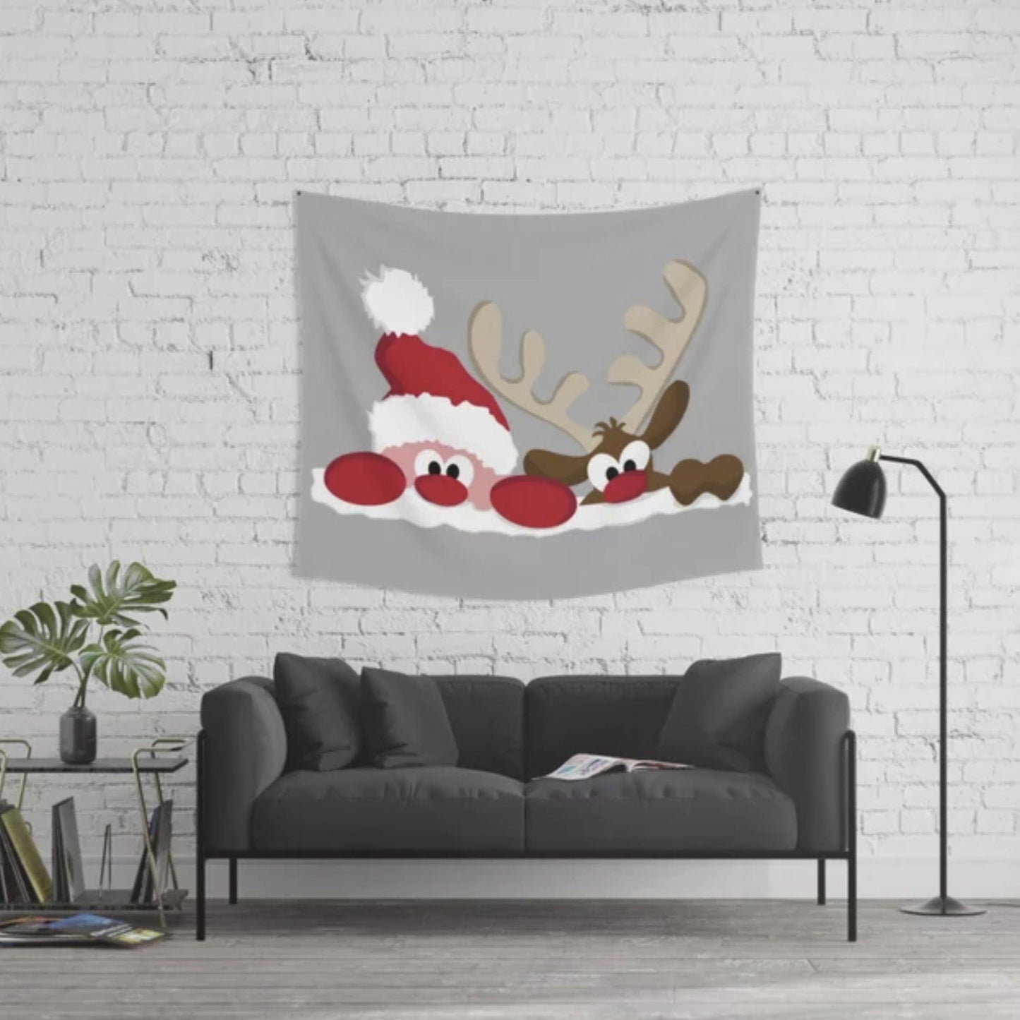 Christmas Tapestry santa tapestry reindeer tapestries xmas tapestries santa tapestries christmas decorations christmas decor xmas artwork