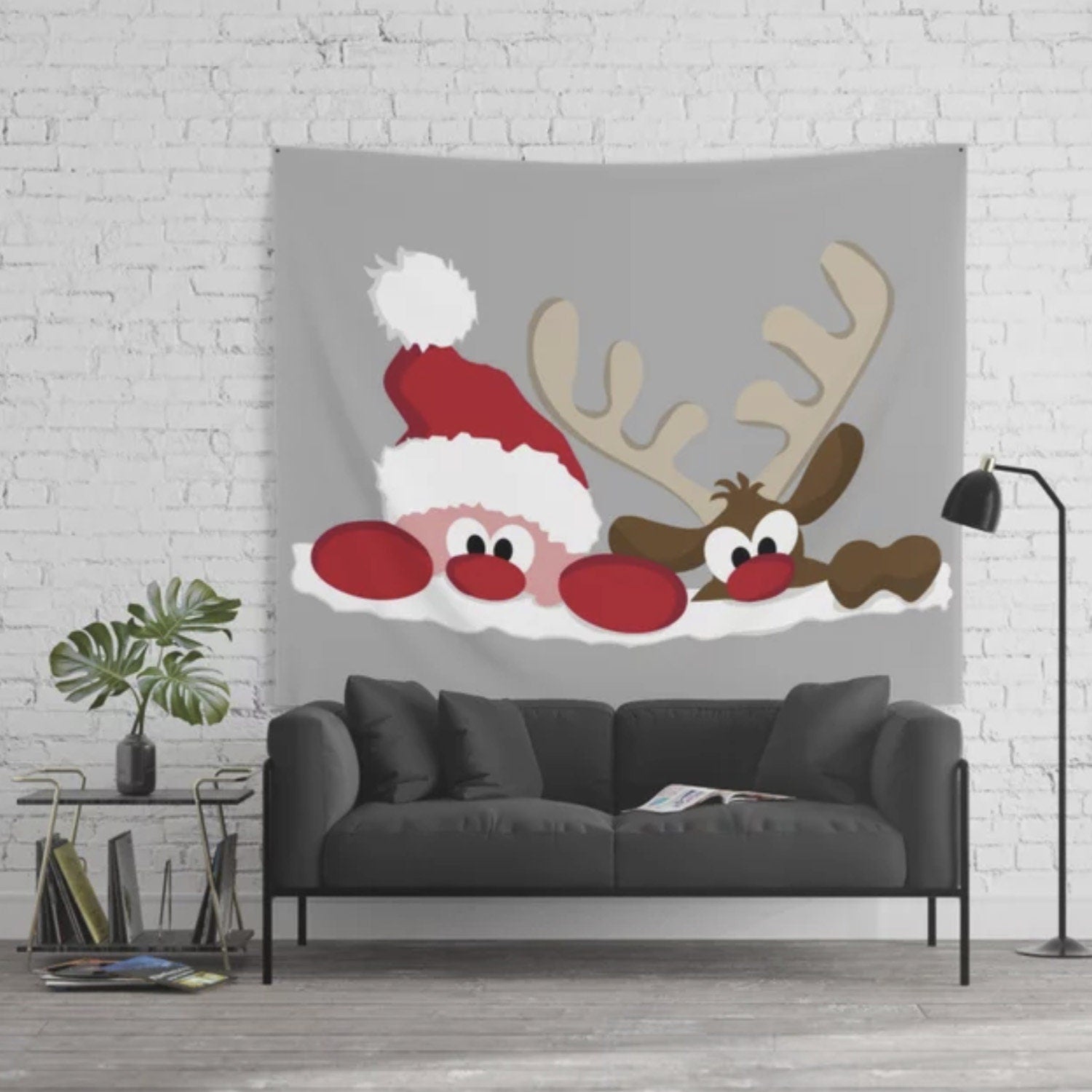 Christmas Tapestry santa tapestry reindeer tapestries xmas tapestries santa tapestries christmas decorations christmas decor xmas artwork