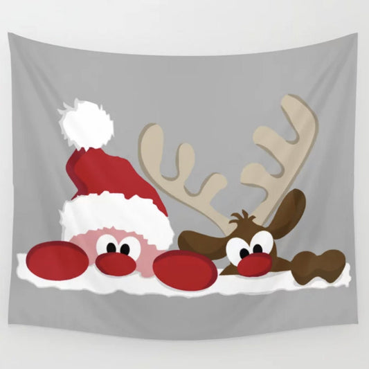 Christmas Tapestry santa tapestry reindeer tapestries xmas tapestries santa tapestries christmas decorations christmas decor xmas artwork