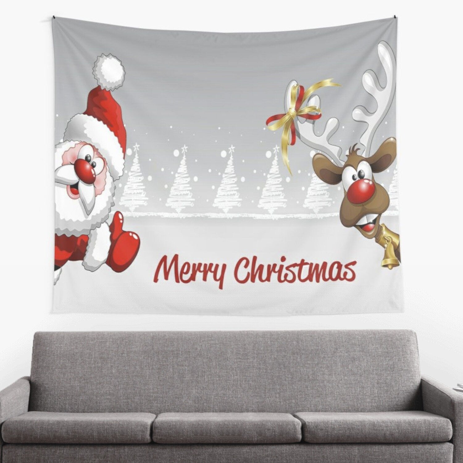 Christmas Tapestry santa tapestry reindeer tapestries xmas tapestries santa tapestries christmas decorations christmas decor xmas artwork