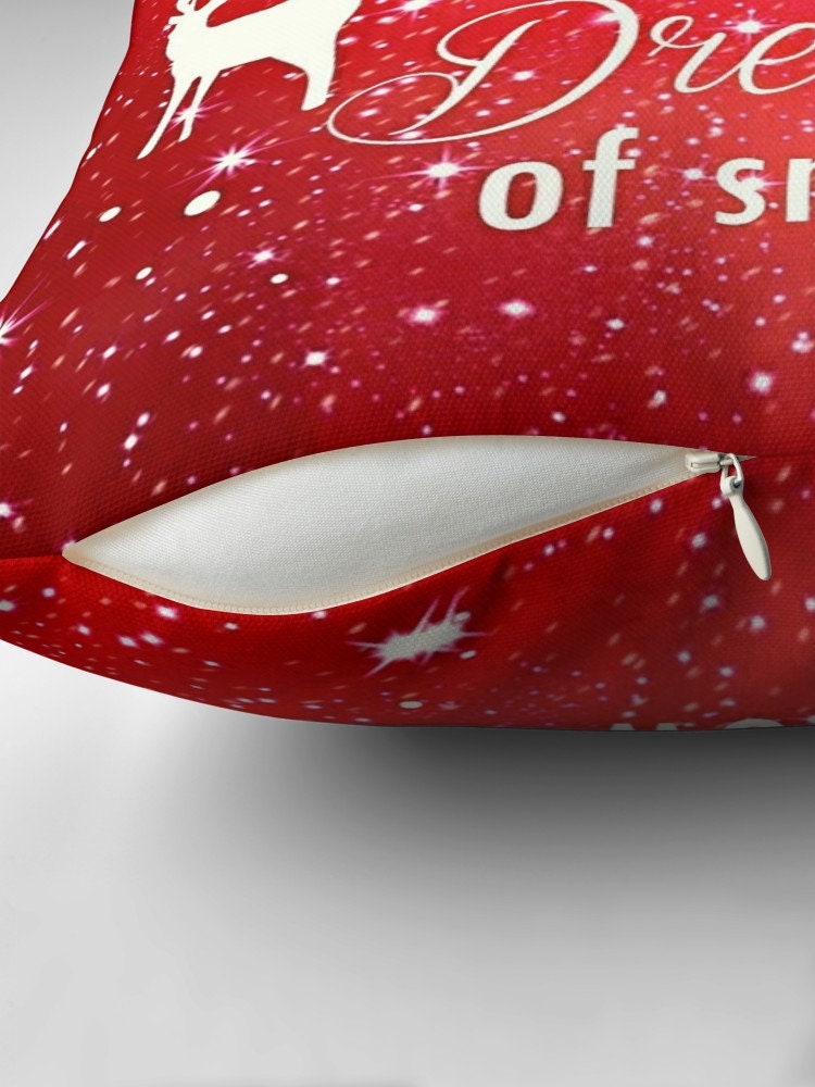 Red Christmas Pillow christmas pillows xmas pillow couch holidays pillows holiday pillow xmas pillows cute reindeer pillow reindeer pillows