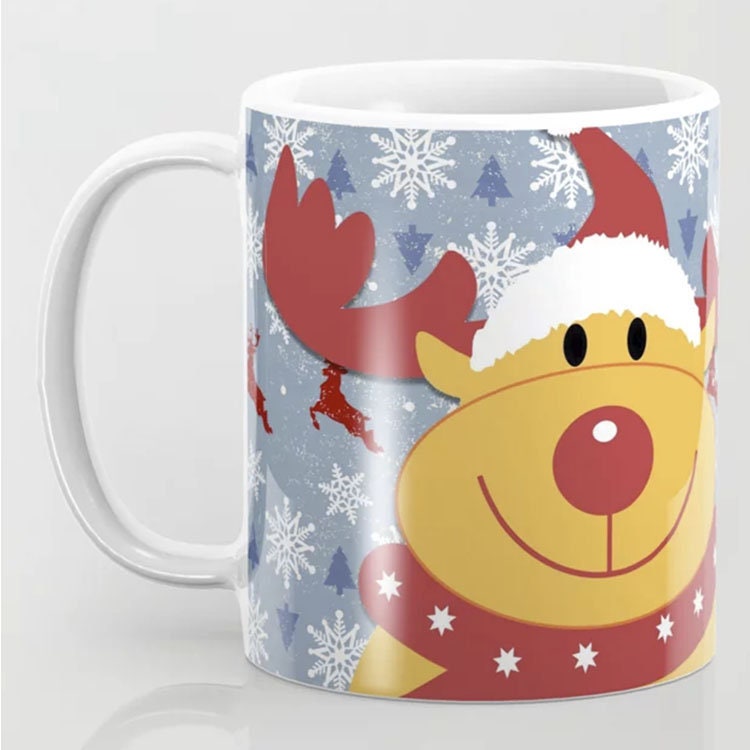 Christmas mug cute christmas mugs reindeer mug rudolph mugs christmas decor xmas mug xmas mugs xmas gifts reindeer coffee mug 11oz or 15oz