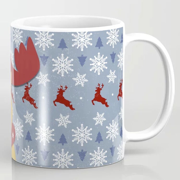 Christmas mug cute christmas mugs reindeer mug rudolph mugs christmas decor xmas mug xmas mugs xmas gifts reindeer coffee mug 11oz or 15oz