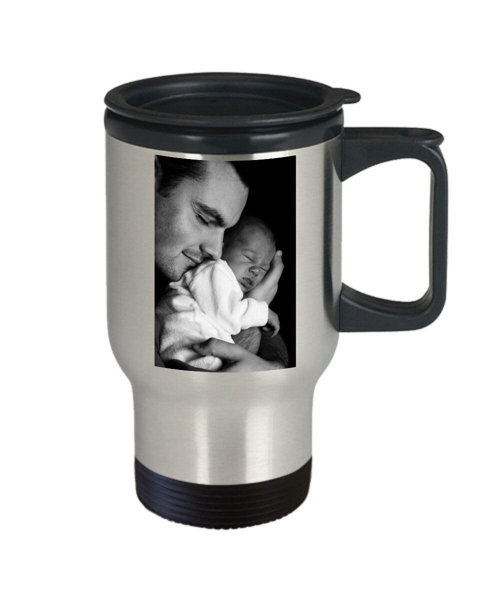 Custom Dad Travel Mug Stainless Steel fathers personalized mugs for dad photo travel mug cheap gifts dad mug dad custom coffee mug