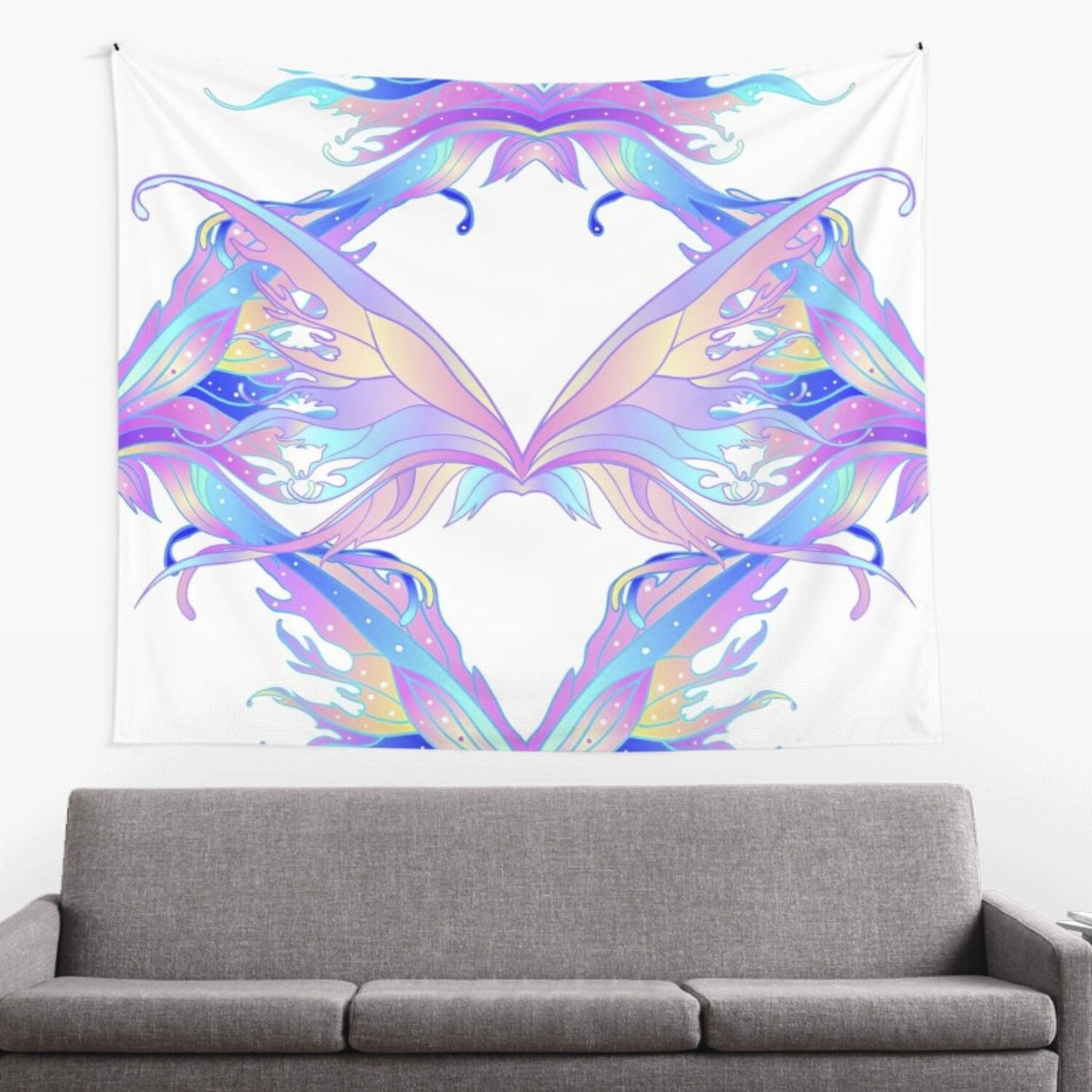 Fairy Wings Pink Purple Tapestry fairy tapestry wings tapestries girly tapestries girls tapestries fairy art fairy decor butterfly