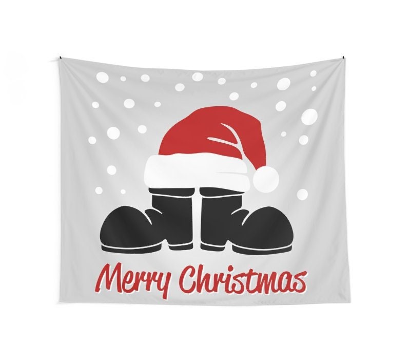 Merry Christmas Tapestry santa tapestry xmas tapestries santa tapestries christmas decorations christmas decor xmas artwork christmas art