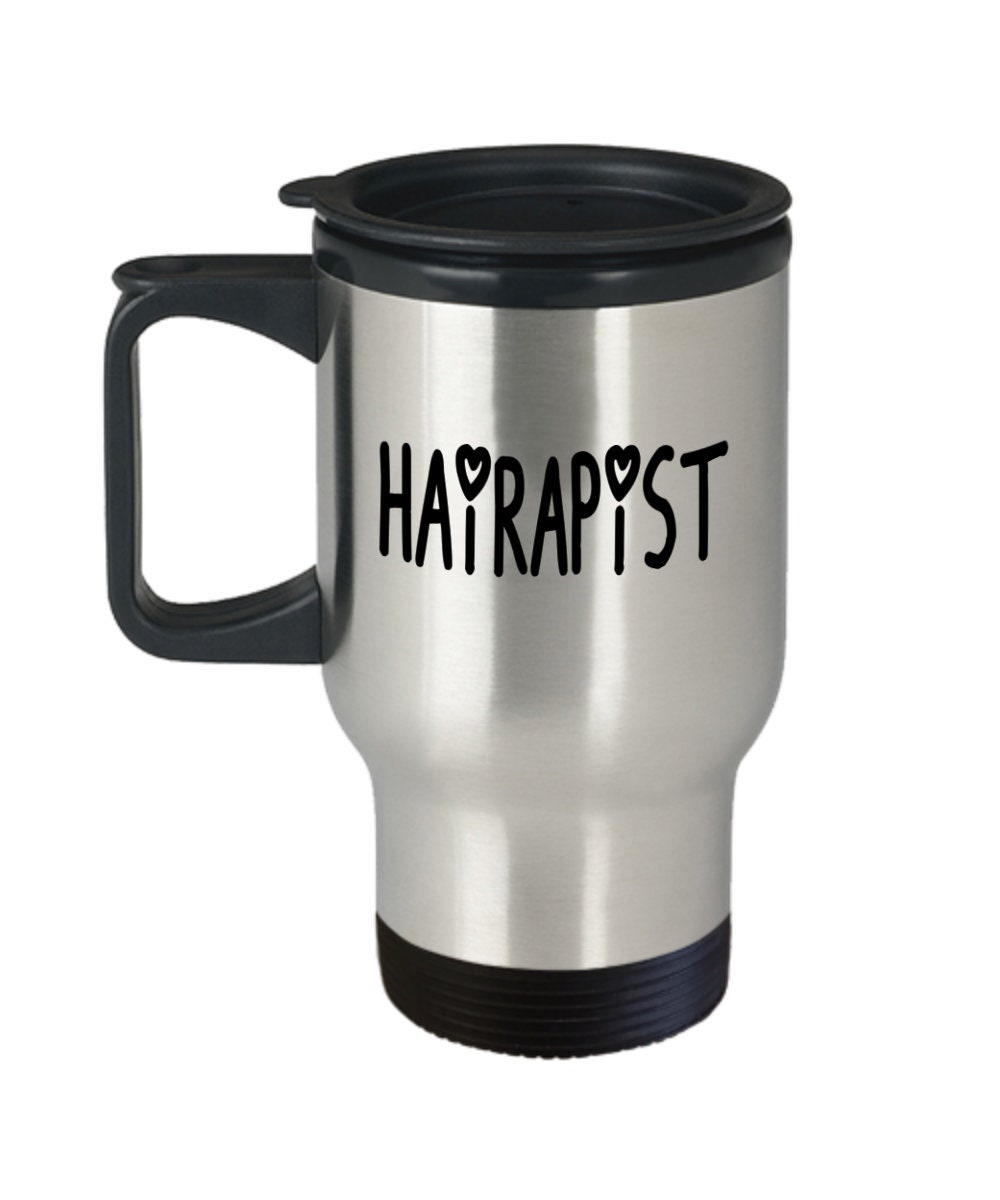 Hairapist Travel Mug: 14oz Insulated Stainless Steel Hairdresser Gift