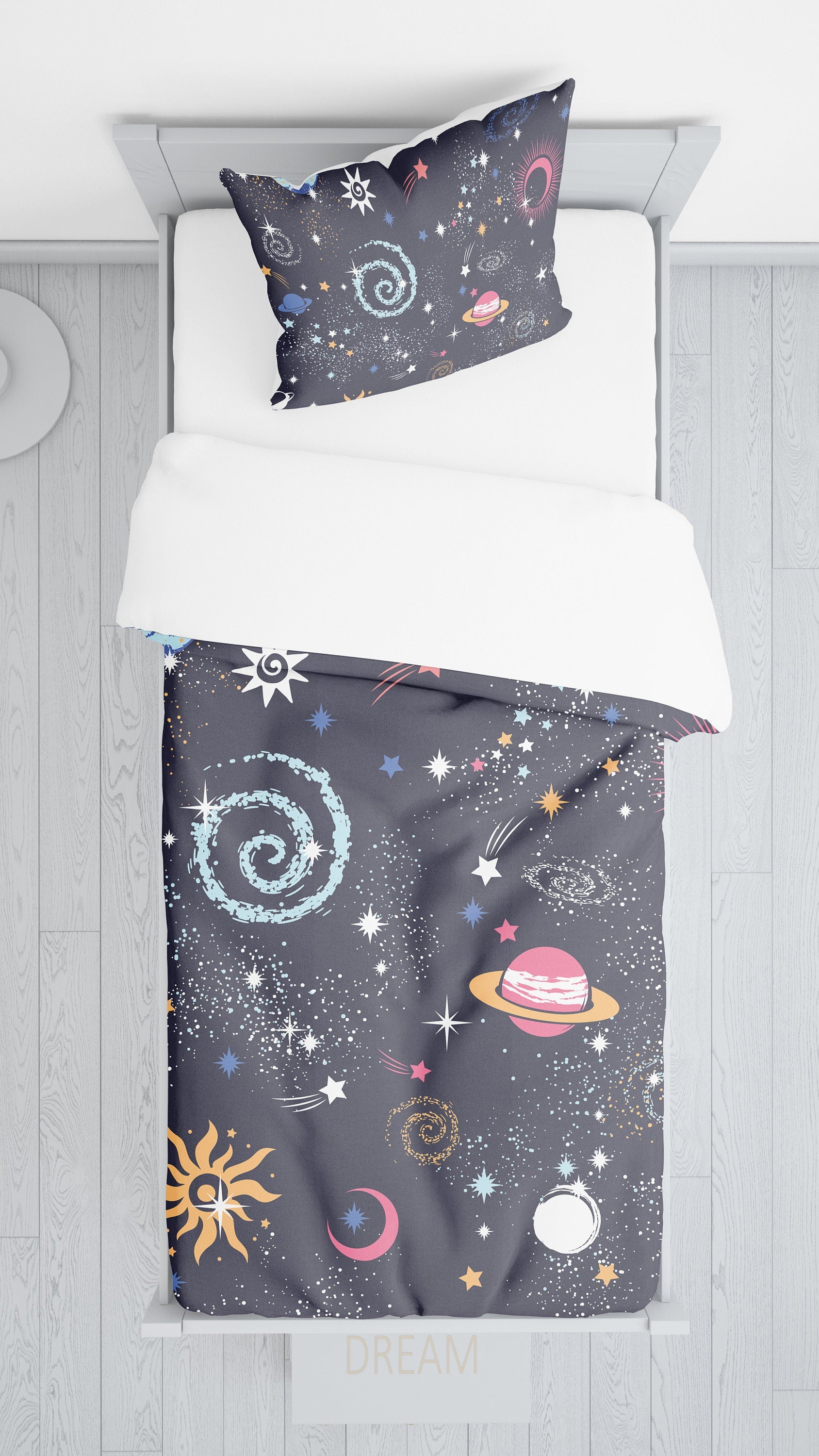 Space Comforter or Duvet Cover boys bedding celestial bedding galaxy comforter constellations comforter girls comforter planets duvet cover