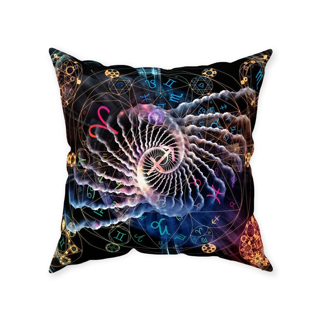 Astral pillow spiritual pillows yoga pillow zodiac pillows cheap gifts black pillows for couch fibonacci pillow sacred geometry pillow