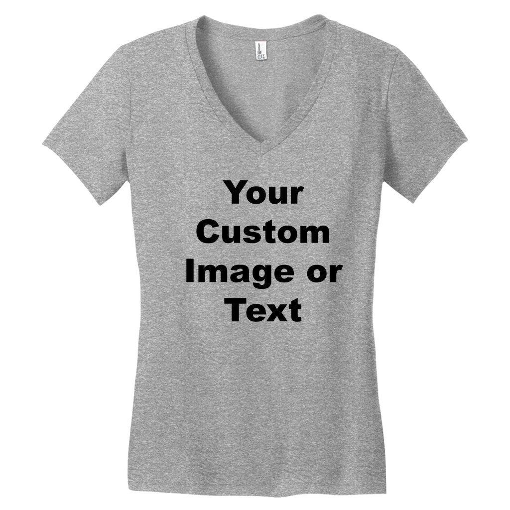 Custom Womens V Neck tee photo tee juniors cut tshirt personalized tee vneck customized tee