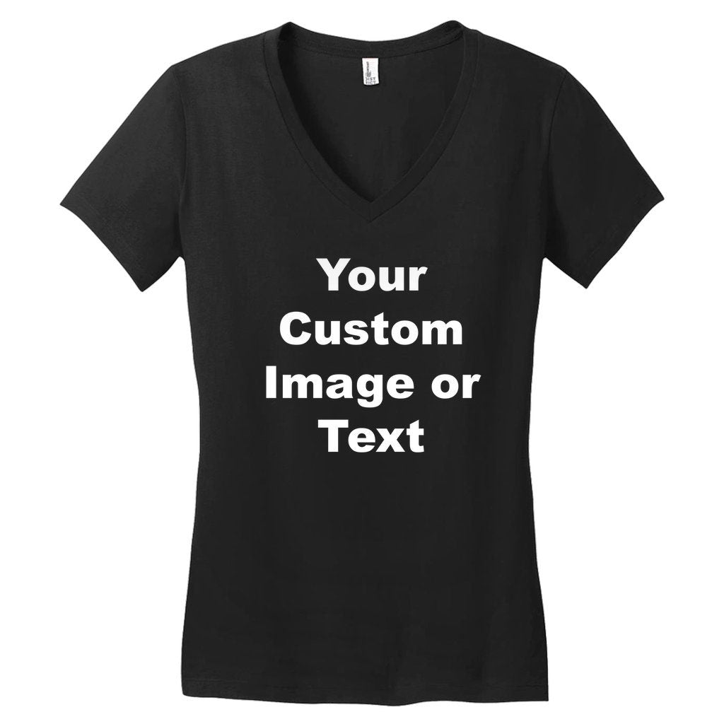 Custom Womens V Neck tee photo tee juniors cut tshirt personalized tee vneck customized tee