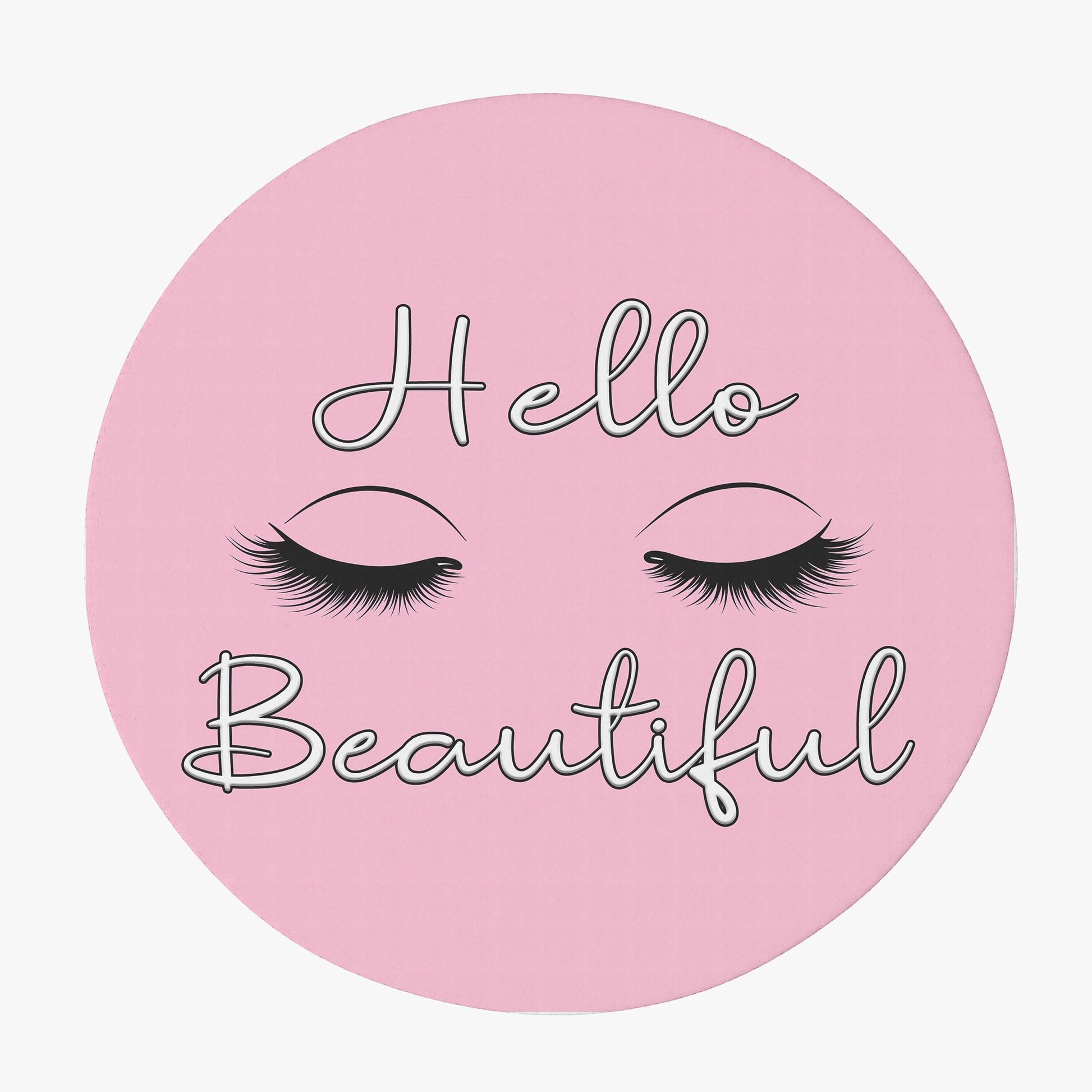 Hello Beautiful Floor Rug pink eyelash glamour rug 3x5 4x6 5x7 5x8 8x10 Large rugs girly rugs hello gorgeous