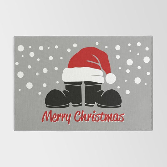 Merry Christmas Rug xmas Rug christmas Rug christmas Floor Rug gray Rugs 2x3 3x5 4x6 5x7 8x10 Large christmas rugs christmas decor xmas