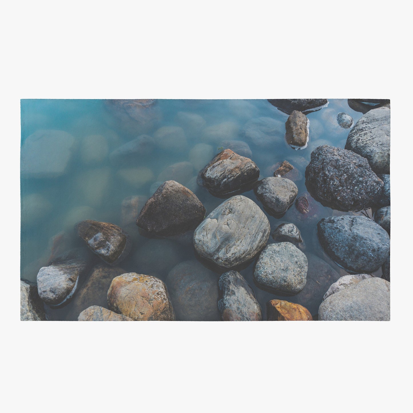 Pebbles Rug blue gray Rug grey stones Floor Rug rocks Mat nature rug Rugs 3x5 4x6 Large rugs