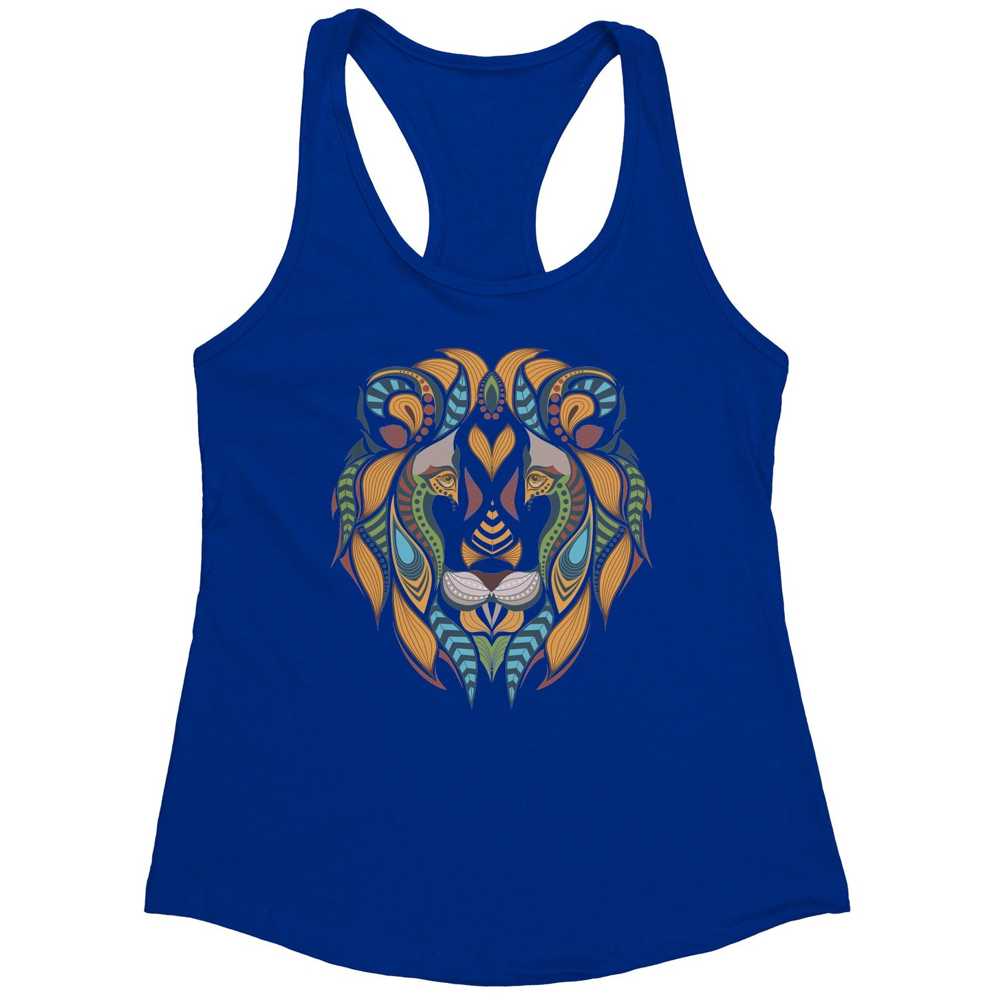 Lions Head Womens Tank Top African Tribal Racerback tank Africa shirt