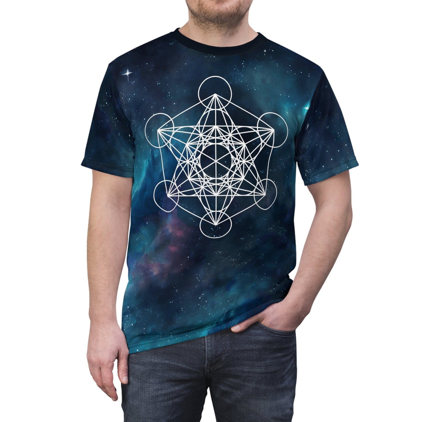 Metatron's Cube Tee shirt unisex galaxy metatron tshirt metatrons cube sacred geometry shirts