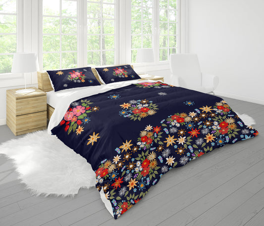 Wildflowers Comforter or Duvet Cover boho bedding hippy bedding boho chic comforter girly comforter gypsy bedding bohemian bedding spanish