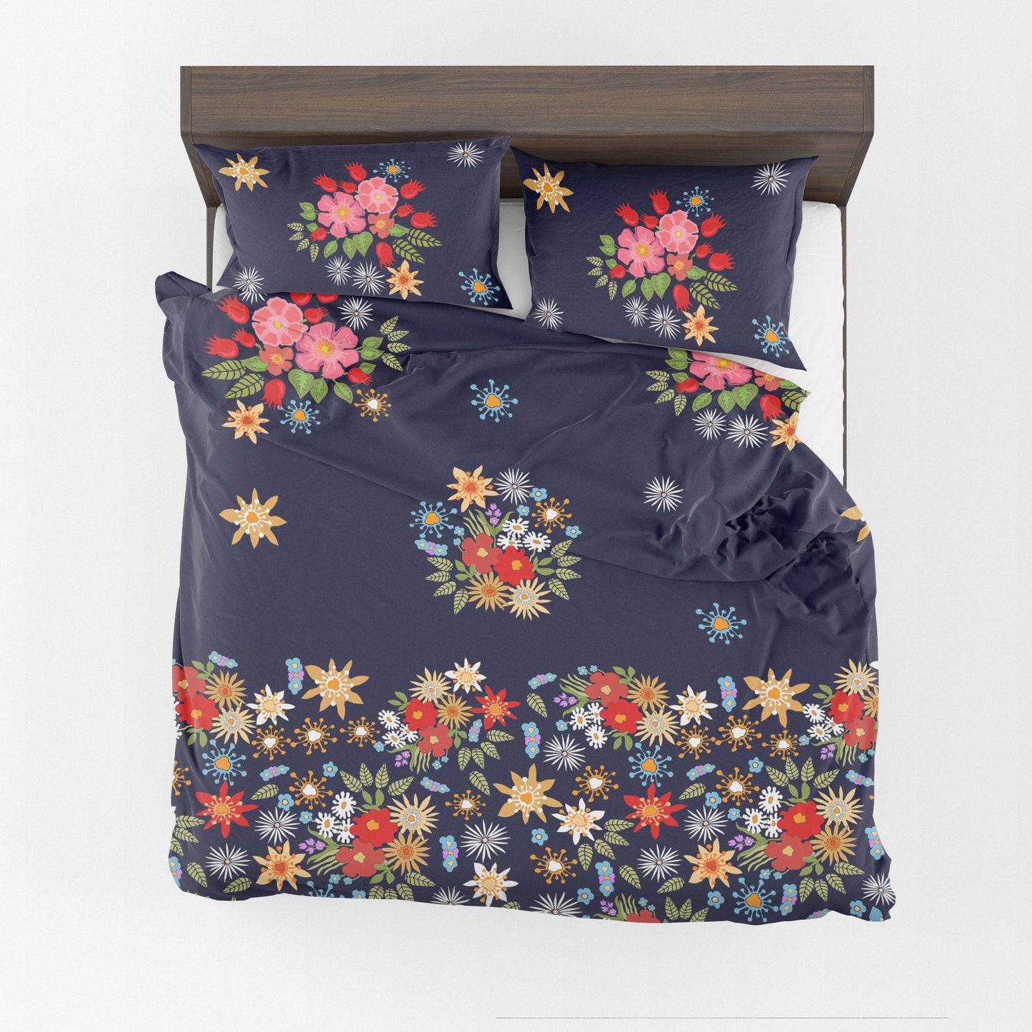 Wildflowers Comforter or Duvet Cover boho bedding hippy bedding boho chic comforter girly comforter gypsy bedding bohemian bedding spanish