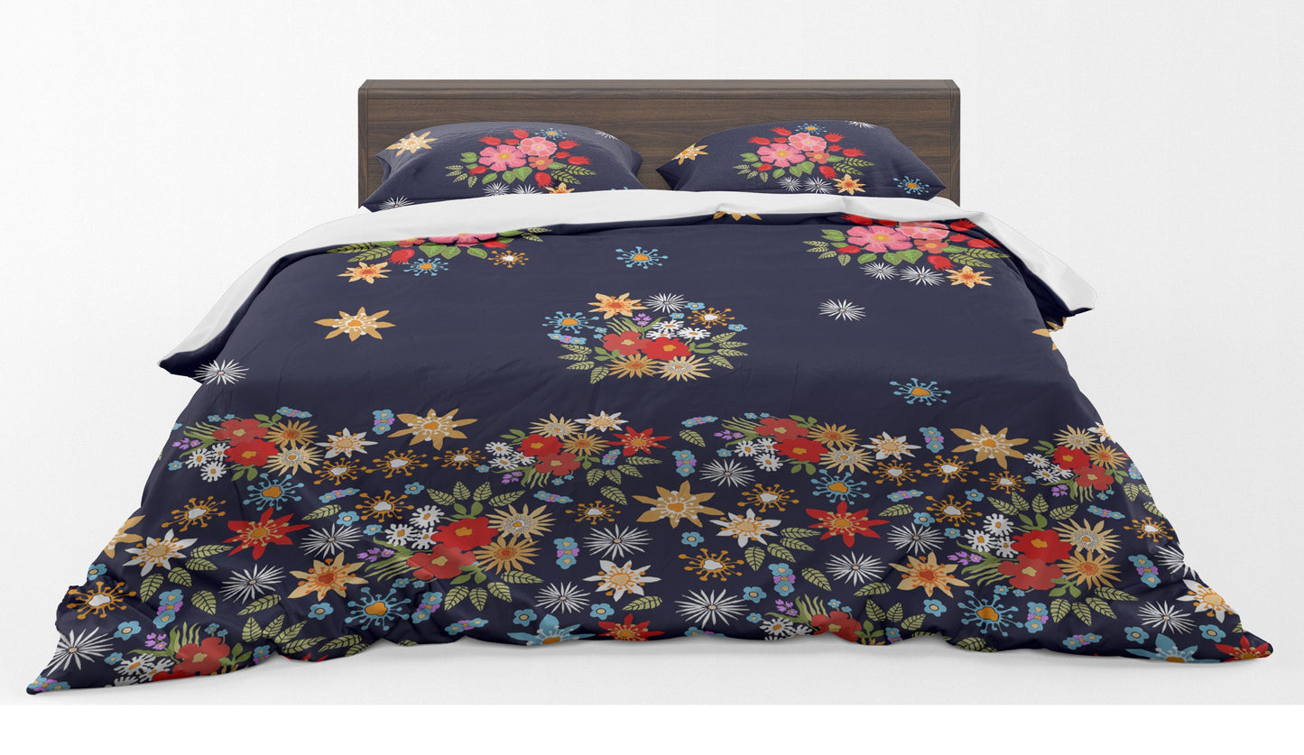 Wildflowers Comforter or Duvet Cover boho bedding hippy bedding boho chic comforter girly comforter gypsy bedding bohemian bedding spanish