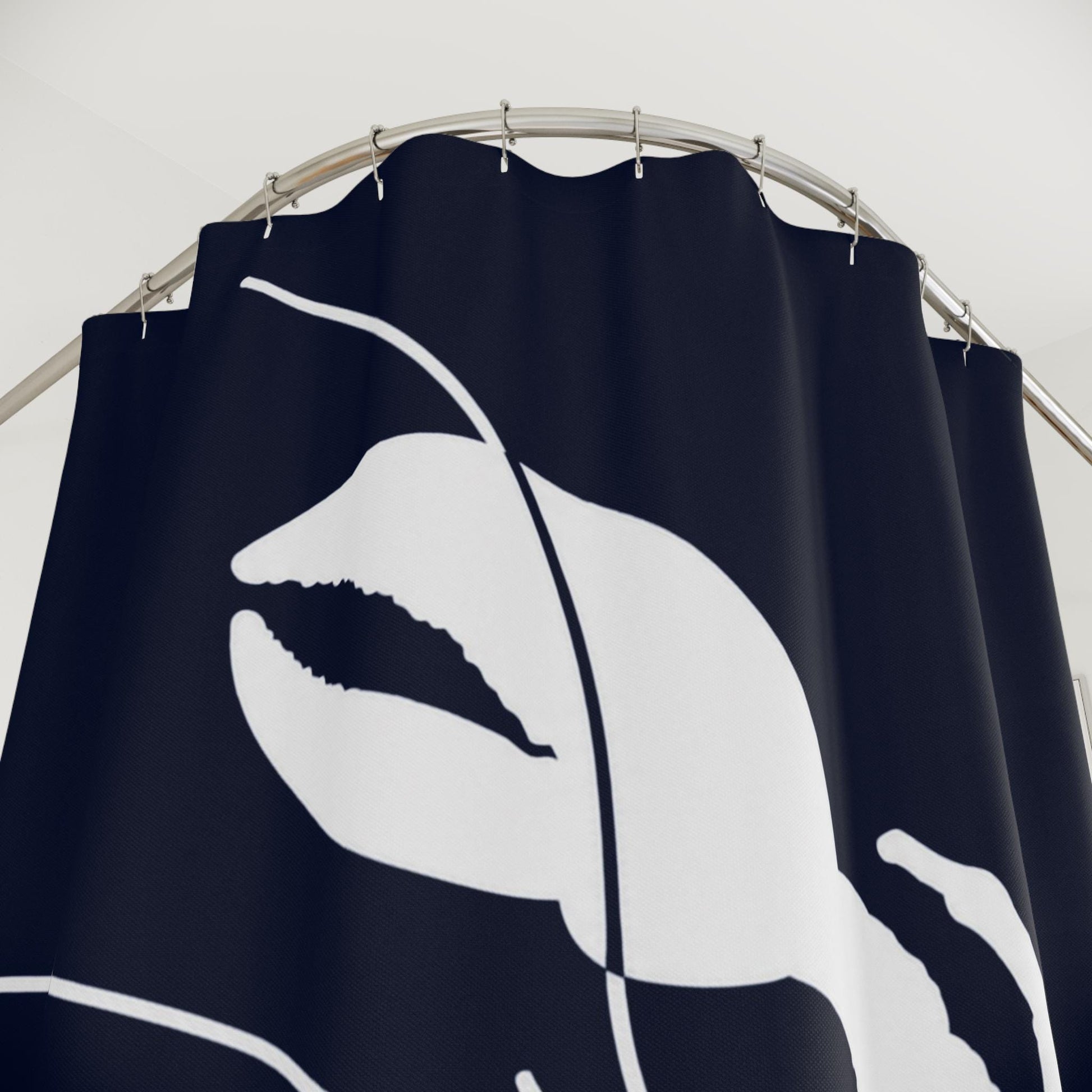 Lobster Navy Nautical shower curtain