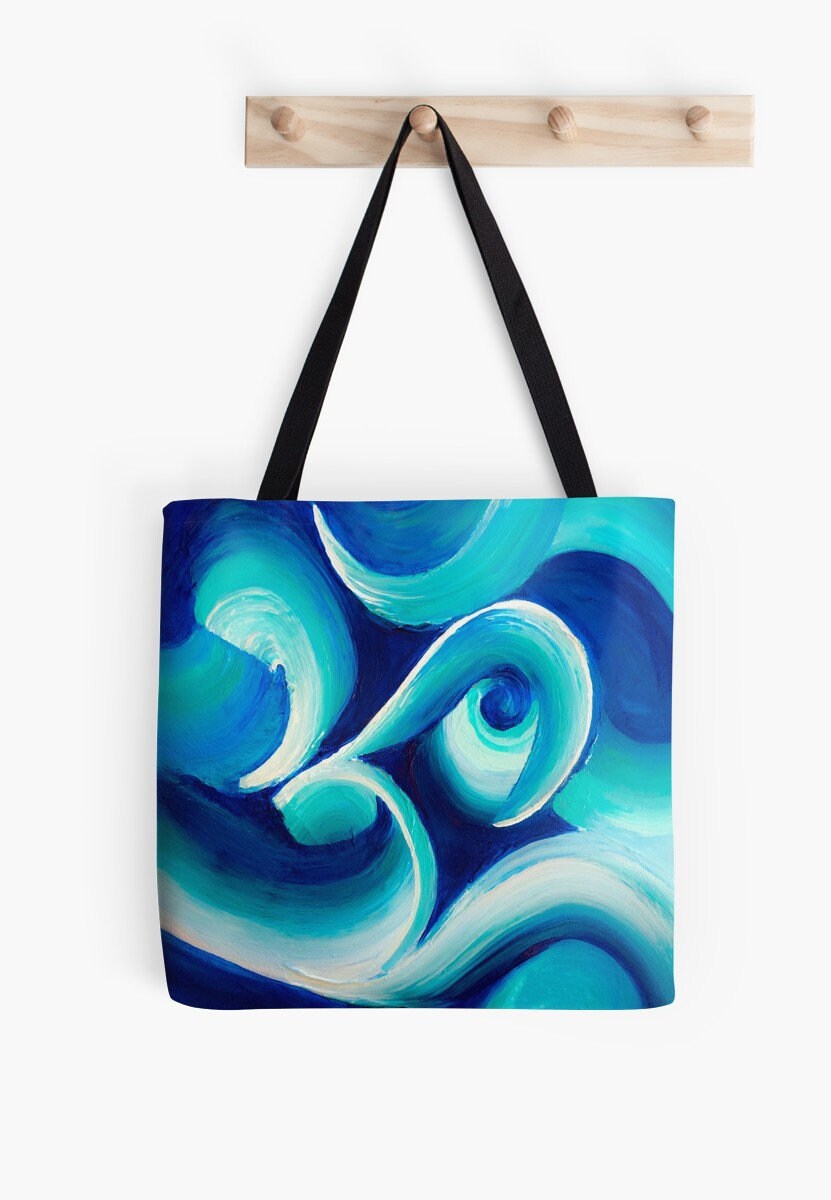 OM Tote Bag blue Totes Spiritual Gift Blue sac Aqua tote Artsy Gift yoga gift Meditation psychadelic hippy bag large yoga totes cheap gift