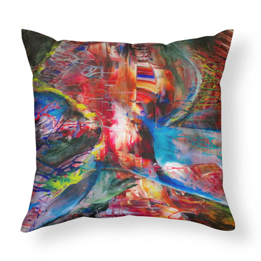Abstract Art Pillow Unique Gift Pillows for Couch artsy pillows Red pillow trippy pillow psychedelic pillows psychadelic pillow colorful