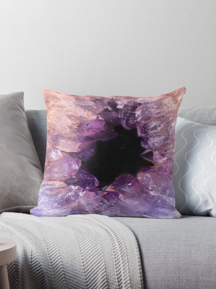 Amethyst pillow purple pillows amethyst pillow crystal pillows cheap gifts pillows for couch amethyst crystals pillow purple pillows