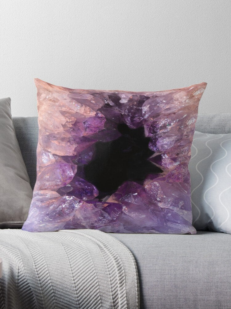 Amethyst pillow purple pillows amethyst pillow crystal pillows cheap gifts pillows for couch amethyst crystals pillow purple pillows