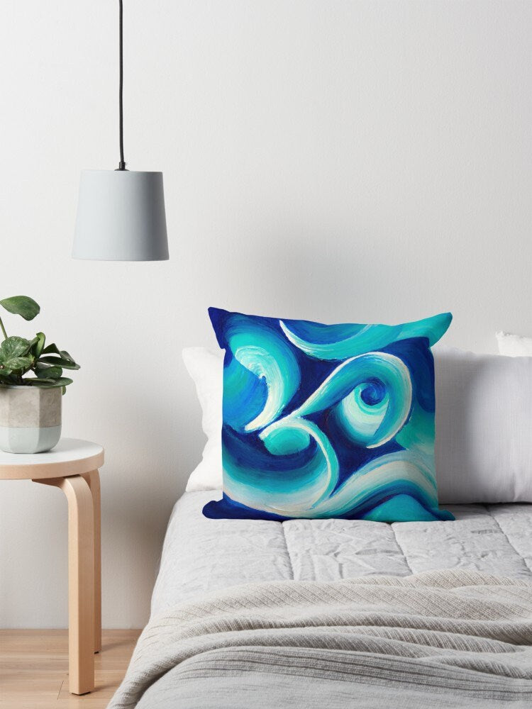 Blue Abstract Pillow Perfect Gift Pillows for Couch Pillow Blue Pillow Artsy Gift Abstract Art Art blue pillows artsy pillow