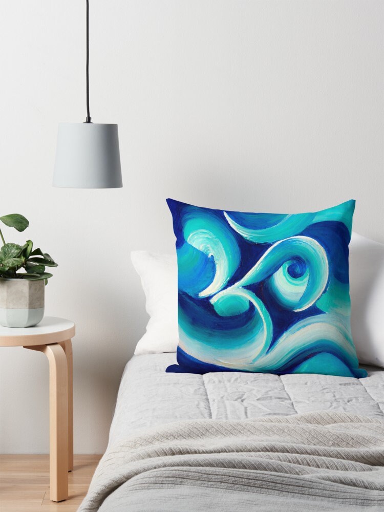 Blue Abstract Pillow Perfect Gift Pillows for Couch Pillow Blue Pillow Artsy Gift Abstract Art Art blue pillows artsy pillow