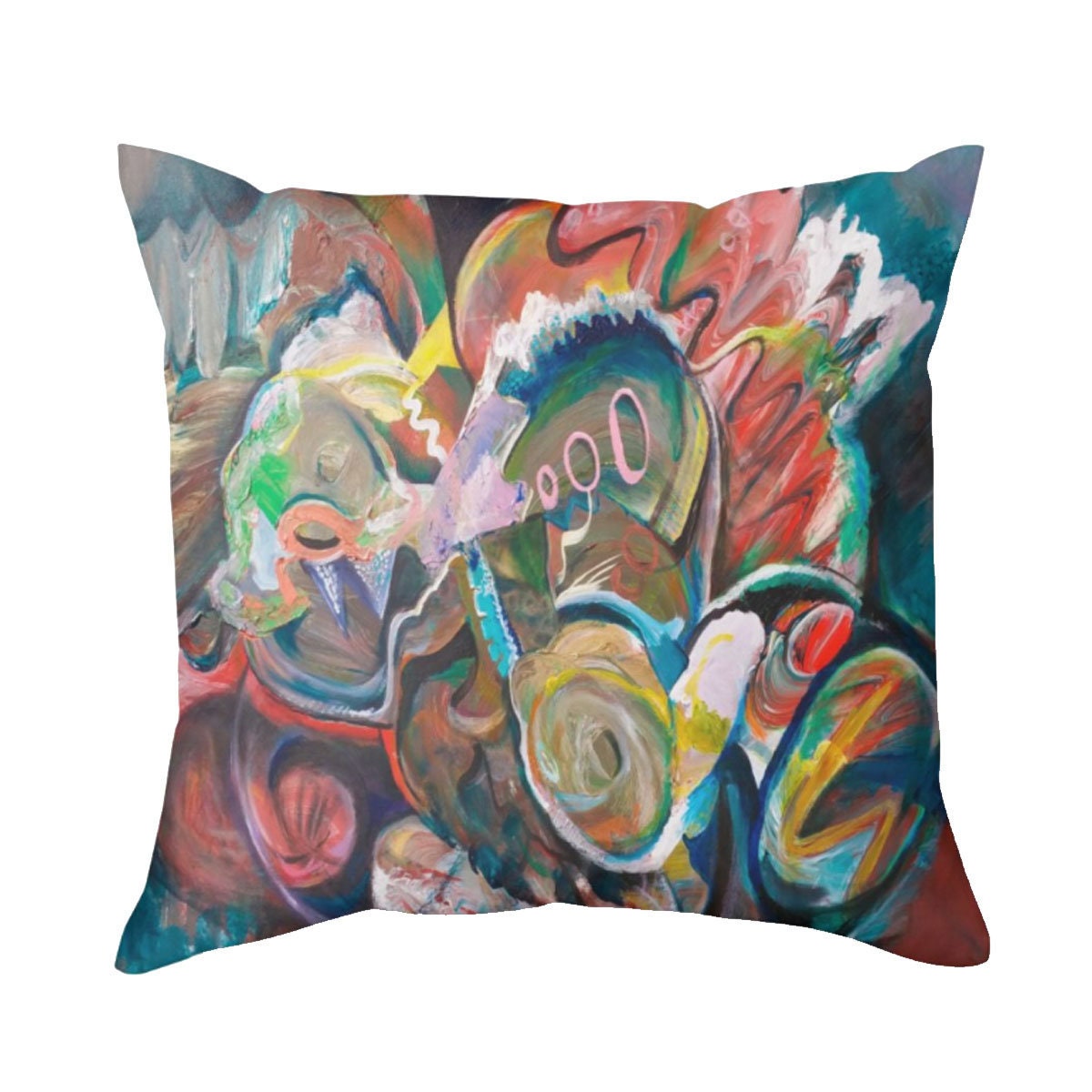 Abstract Art Pillow Unique Gift artsy Pillows for Couch colorful pillows art pillow red pillow abstract art pillow unique pillows