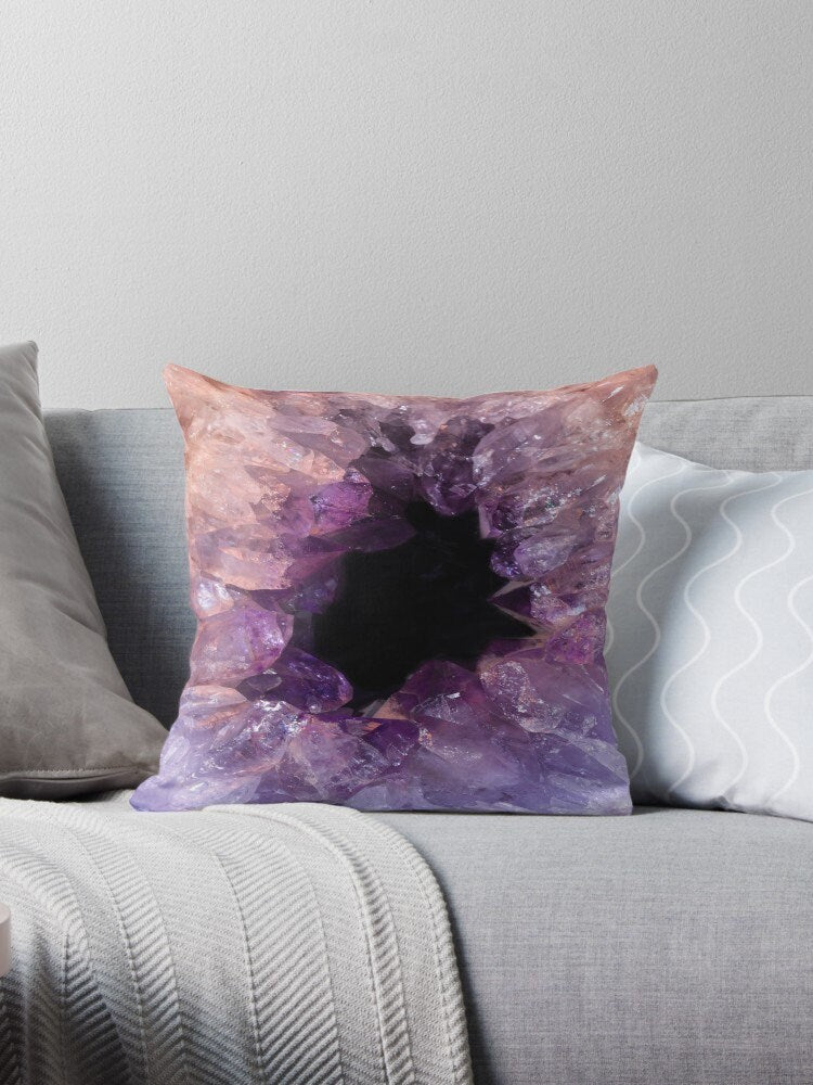 Amethyst pillow purple pillows amethyst pillow crystal pillows cheap gifts pillows for couch amethyst crystals pillow purple pillows