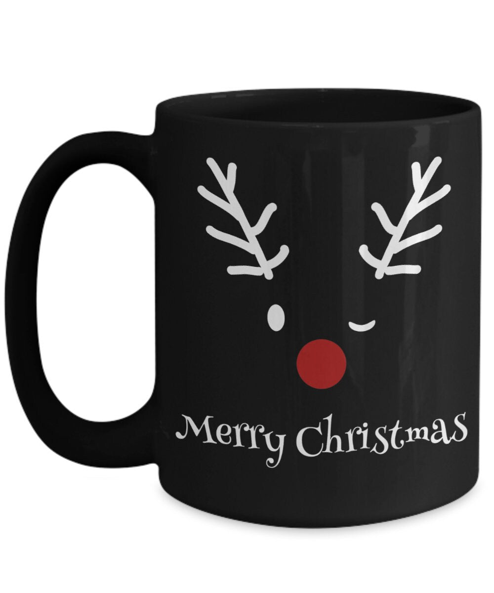 Christmas coffee mug reindeer mug xmas mugs cute christmas mugs rudolph mugs christmas decor xmas mug xmas gifts reindeer mug 11 or 15oz