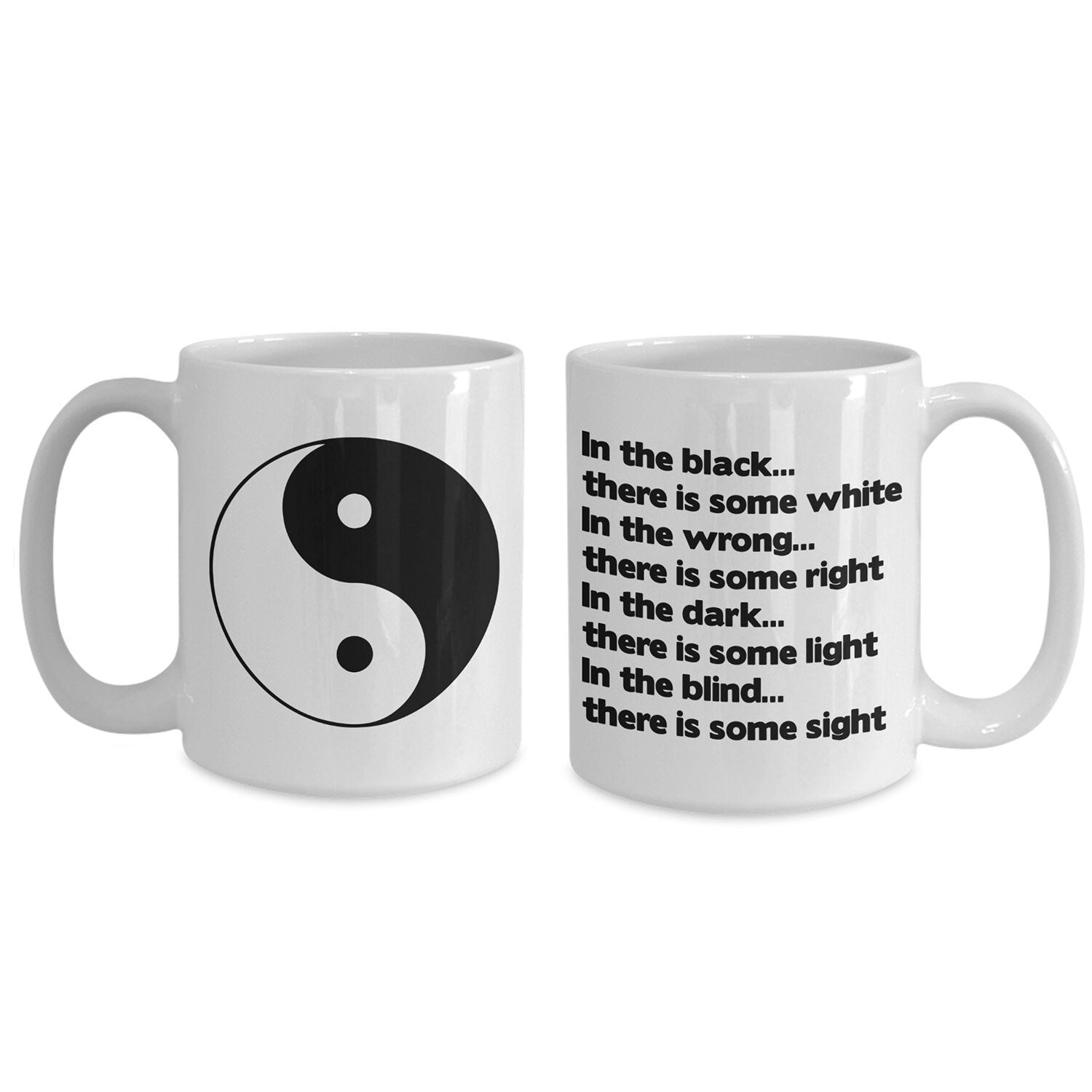 Yin Yang Coffee Mug yin yang mug yoga mug spiritual mug meditation mug yin yang saying mug spiritual gift cheap gifts yoga gifts meditation