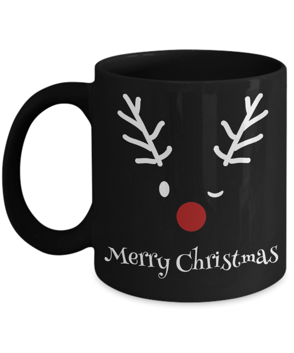 Christmas coffee mug reindeer mug xmas mugs cute christmas mugs rudolph mugs christmas decor xmas mug xmas gifts reindeer mug 11 or 15oz