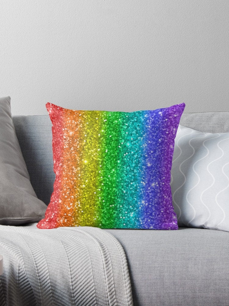 Rainbow pillow rainbow pillows rainbows pillow gay pillows gay pride pillow colorful pillow cheap gifts pillows for couch cute girly